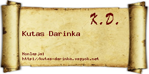 Kutas Darinka névjegykártya